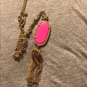 Pink and Gold Long Kendra Scott Necklace